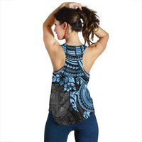 Fiji Polynesian Women's Racerback Tank - Blue Turtle - Polynesian Pride