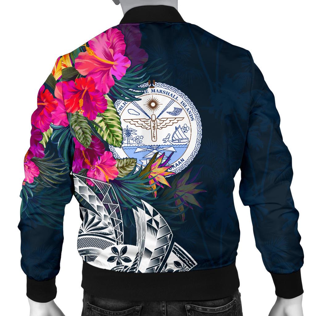 Marshall Islands Men's Bomber Jacket - Marshall Islands Summer - Polynesian Pride