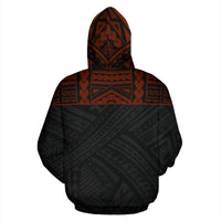 Samoa All Over Zip up Hoodie Polynesian Is Front - Polynesian Pride