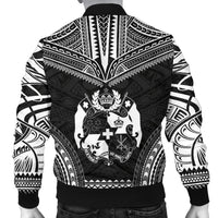 Tonga Polynesian Chief Men's Bomber Jacket - Black Version - Polynesian Pride