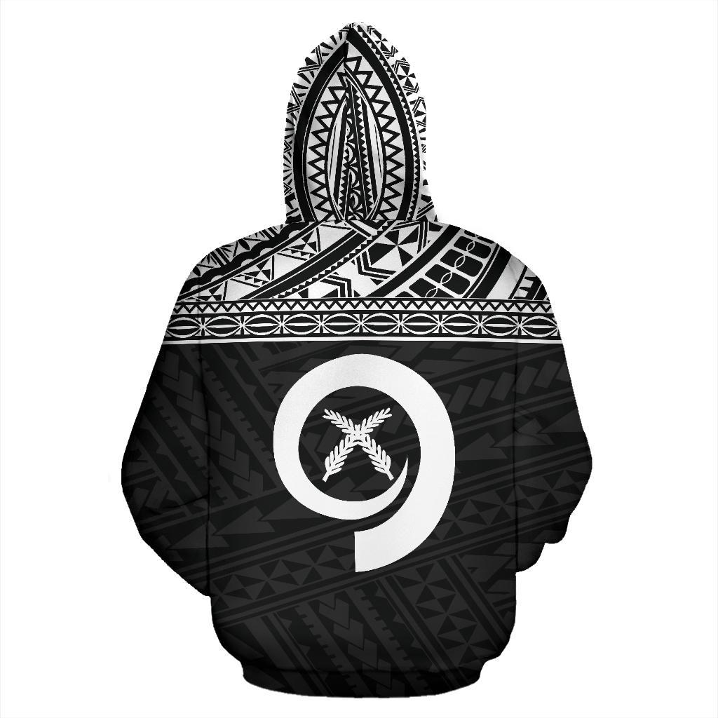 Vanuatu Polynesian Zip up Hoodie Black - Polynesian Pride