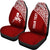 Hawaii Custom Personalised Car Seat Covers - Polynesian Warriors Red Curve - Polynesian Pride