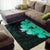 Royal Hibiscus Polynesian Tribal Area Rug Turquoise AH - Polynesian Pride