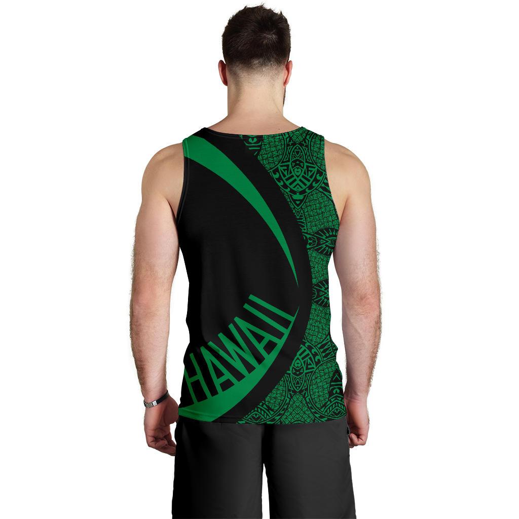 Hawaii Turtle Polynesian Men's Tank Top - Circle Style - Green AH - Polynesian Pride