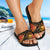 Samoa Slide Sandals - Gold Plumeria - Polynesian Pride
