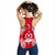 Vanuatu Polynesian Women Tank Top Map Red White - Polynesian Pride