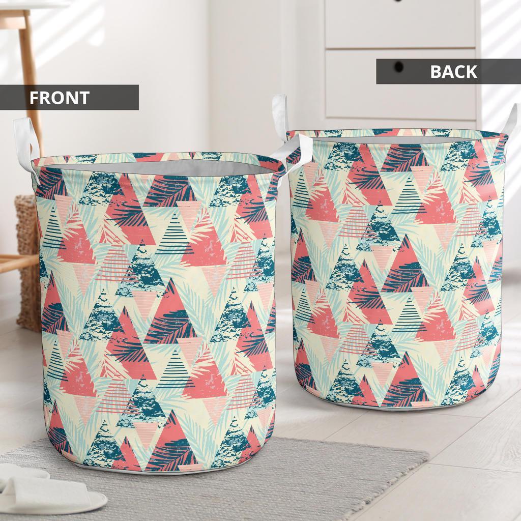 Hawaii Tropical Leaf Triangle Pattern Hawaii Laundry Basket - Polynesian Pride