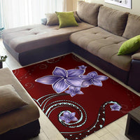 Plumeria Violet Polynesia Red Area Rug AH - Polynesian Pride