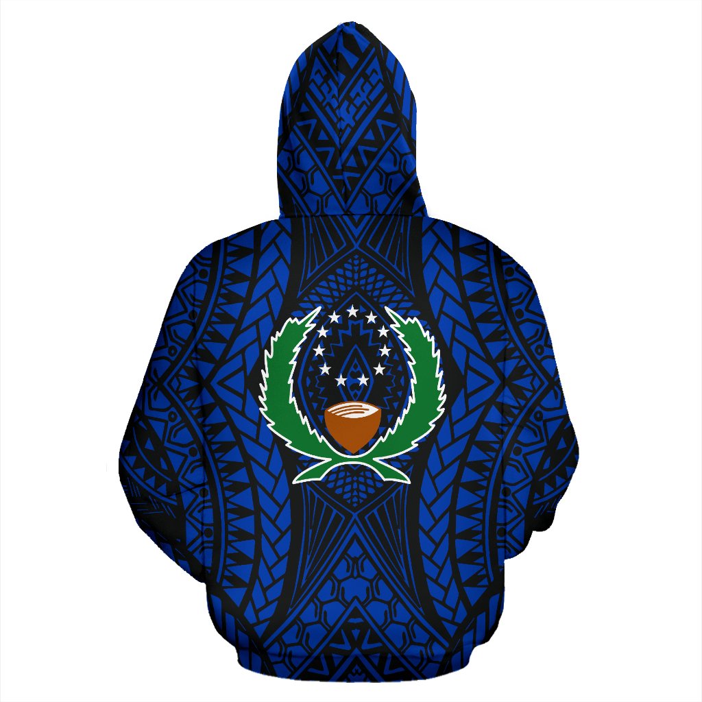 Pohnpei All Over Hoodie Central Version - Polynesian Pride