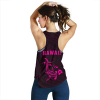 Hawaii Kakau Polynesian Hammerhead Shark Women's Racerback Tank - Pink - Polynesian Pride