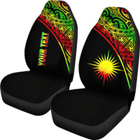 Marshall Islands Car Seat Covers - Marshall Islands Flag Polynesian Reggae Curve - Polynesian Pride