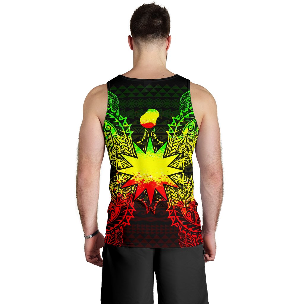 Nauru Polynesian Men Tank Top Map Reggae - Polynesian Pride