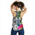 Palau Women's Racerback Tank White - Turtle Plumeria Banana Leaf Crest - Polynesian Pride