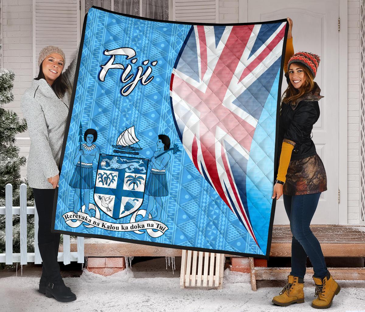 Fiji Polynesian Premium Quilt - Fiji Flag - Polynesian Pride