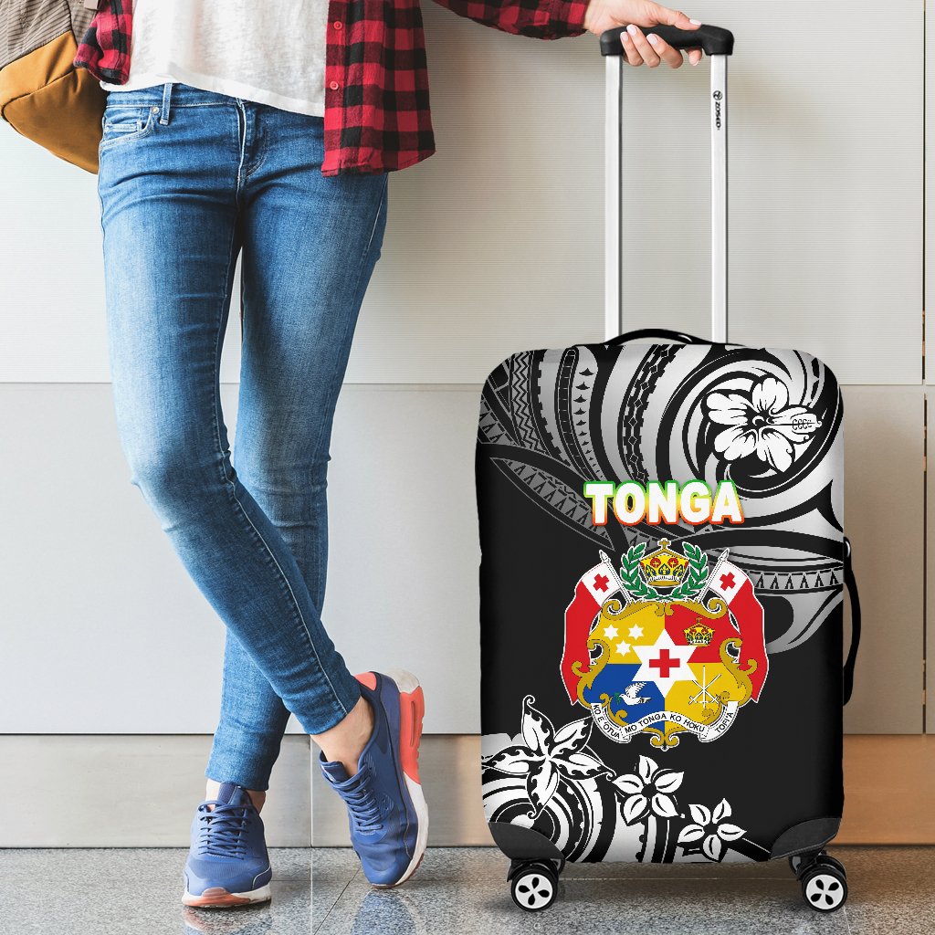 Mate Ma'a Tonga Rugby Luggage Covers Polynesian Unique Vibes - Black - Polynesian Pride