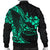 Polynesian Hawaii Men's Bomber Jacket - Polynesian Turquoise Humpback Whale - Polynesian Pride