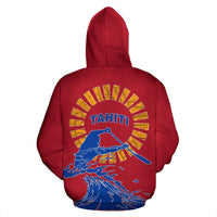Tahiti All Over Zip up Hoodie Vaa Style - Polynesian Pride