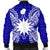Nauru Polynesian Men's Bomber Jacket Map Blue - Polynesian Pride