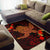 Hawaii Hibiscus Polynesian Red Big Turtle Area Rug AH - Polynesian Pride