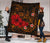Polynesian Hawaii Premium Quilt - Humpback Whale with Hibiscus (Golden) - Polynesian Pride