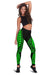 Tahiti Women Leggings Polynesian Pattern Green - Polynesian Pride