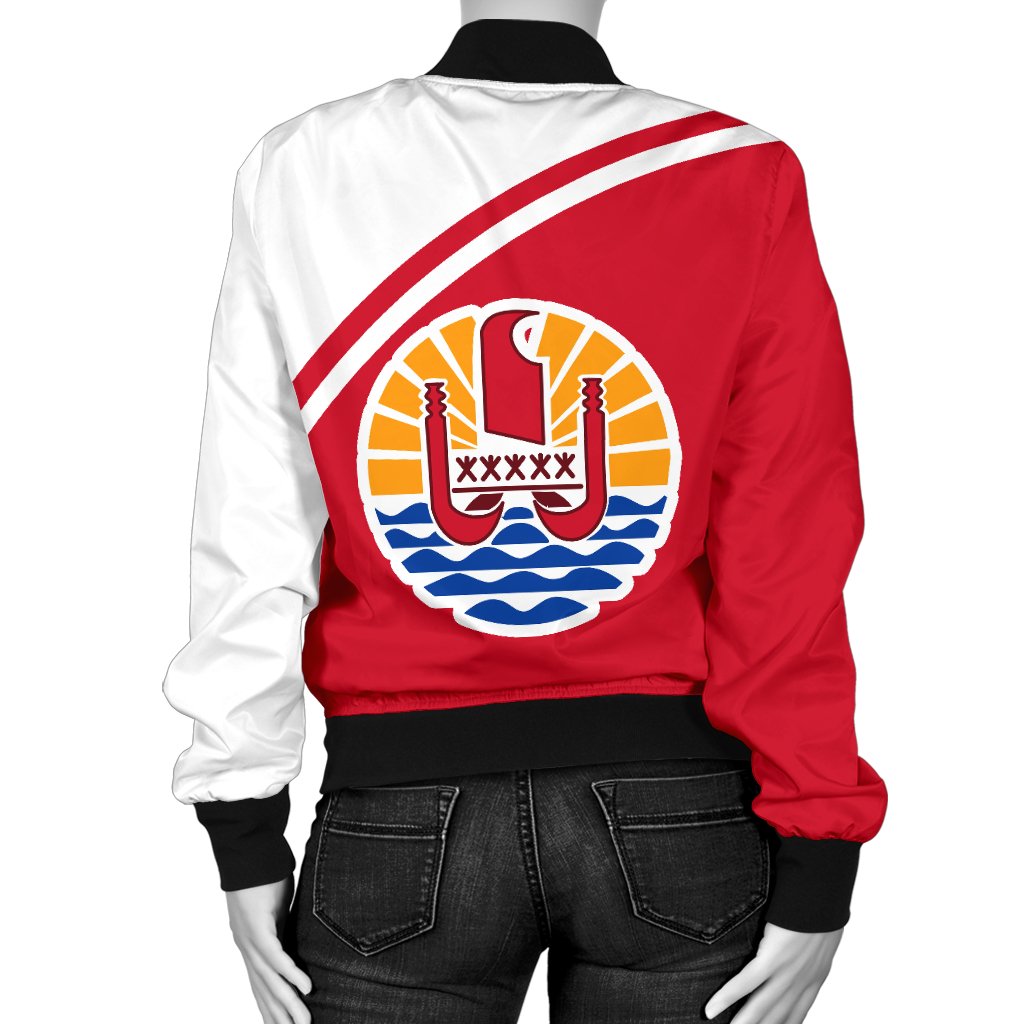 Tahiti Women's Bomber Jacket - Curve Version - Polynesian Pride