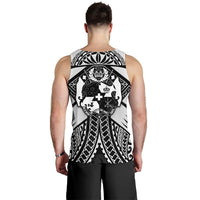 Tonga Polynesian Men's Tank Top - Tonga White Seal with Polynesian tattoo - Polynesian Pride