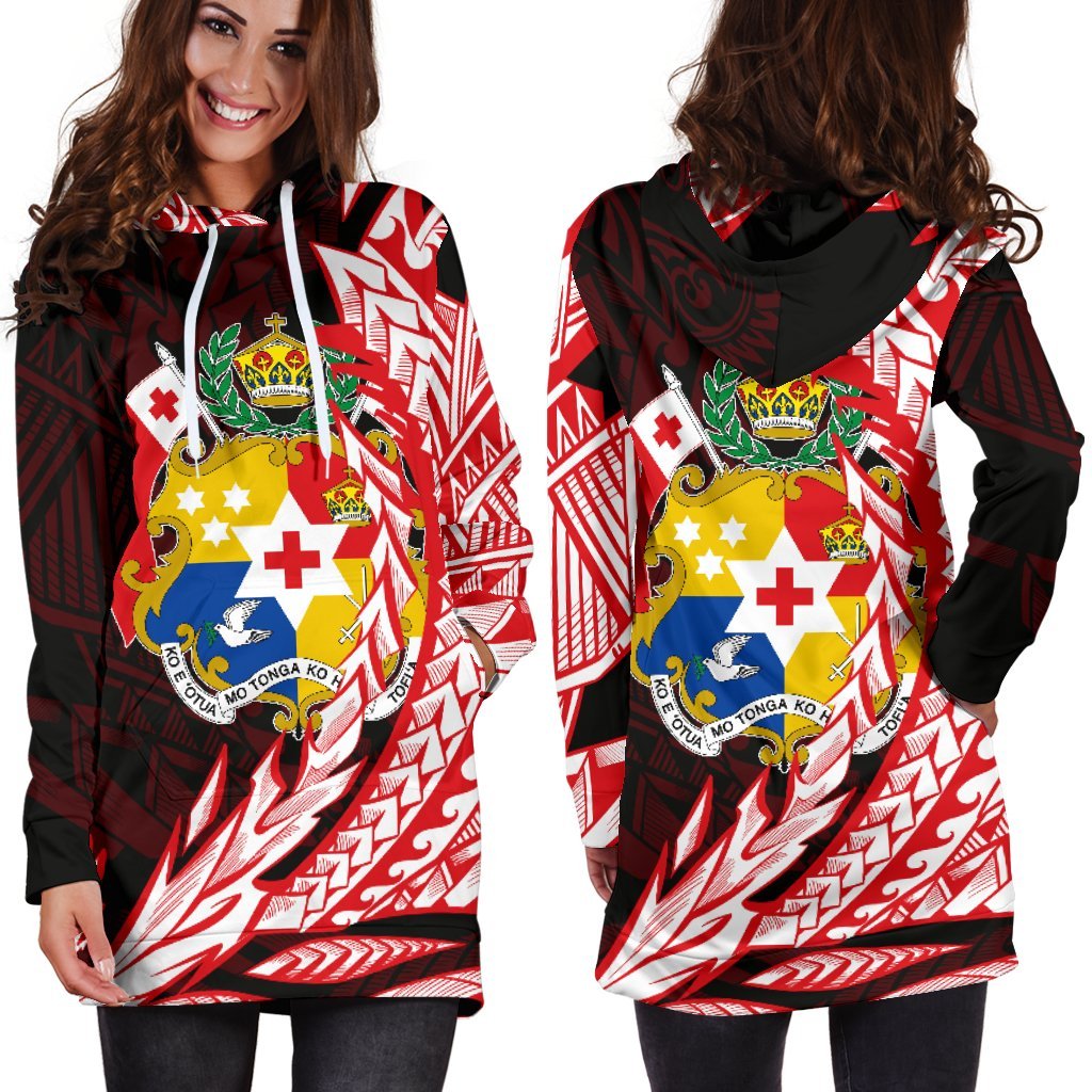 Tonga Women's Hoodie Dress - Wings Style - Polynesian Pride
