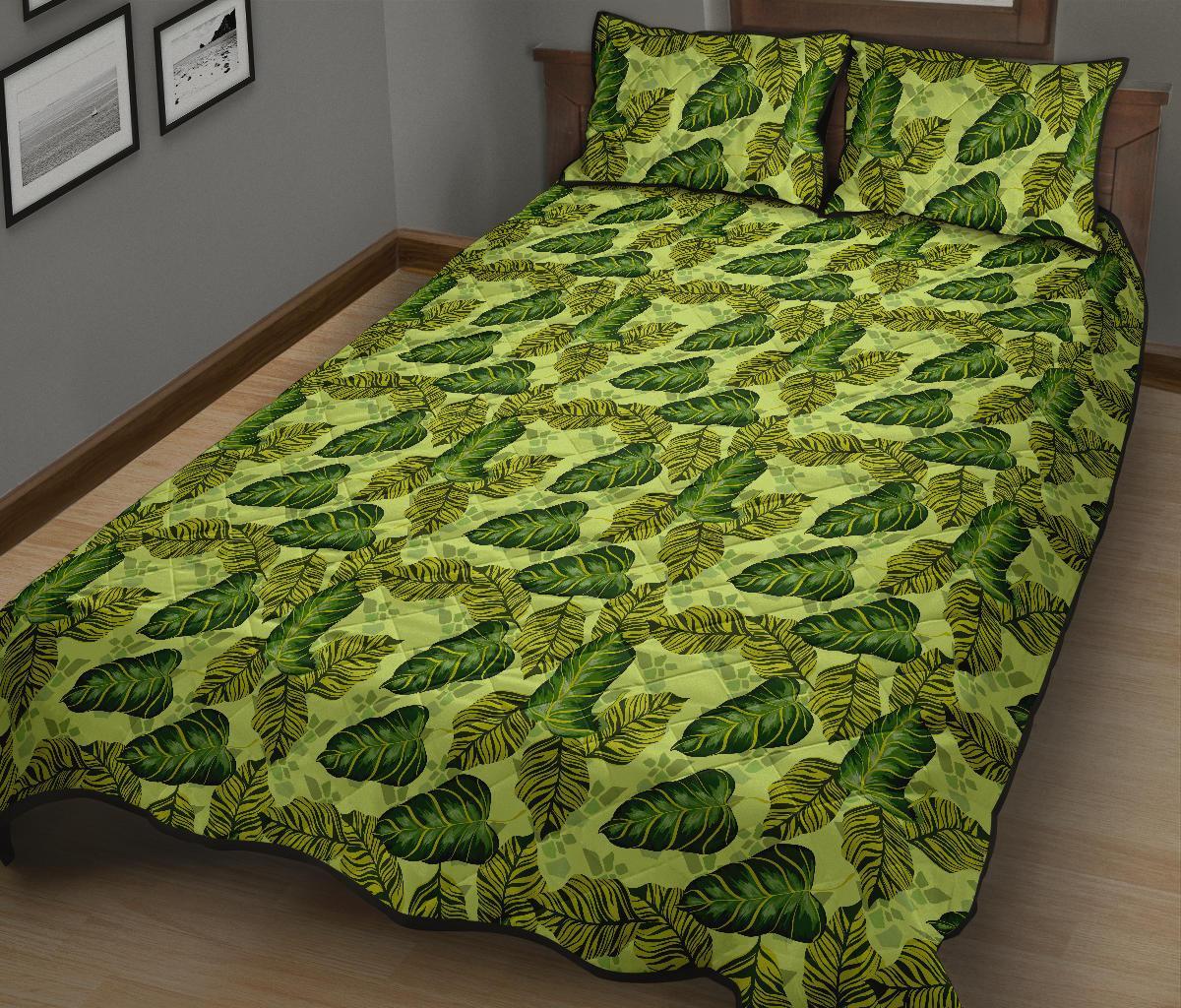 Tropical Green Quilt Bed Set - Polynesian Pride