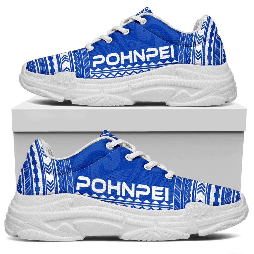 Pohnpei Chunky Sneakers - Polynesian Chief Flag Version - Polynesian Pride