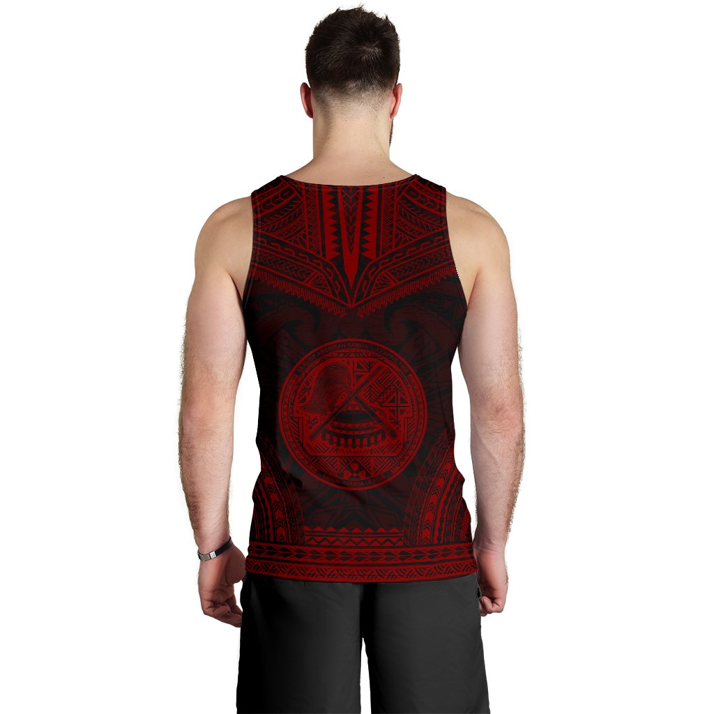 American Samoa Men's Tank Top - Polynesian Chief Red Version - Polynesian Pride