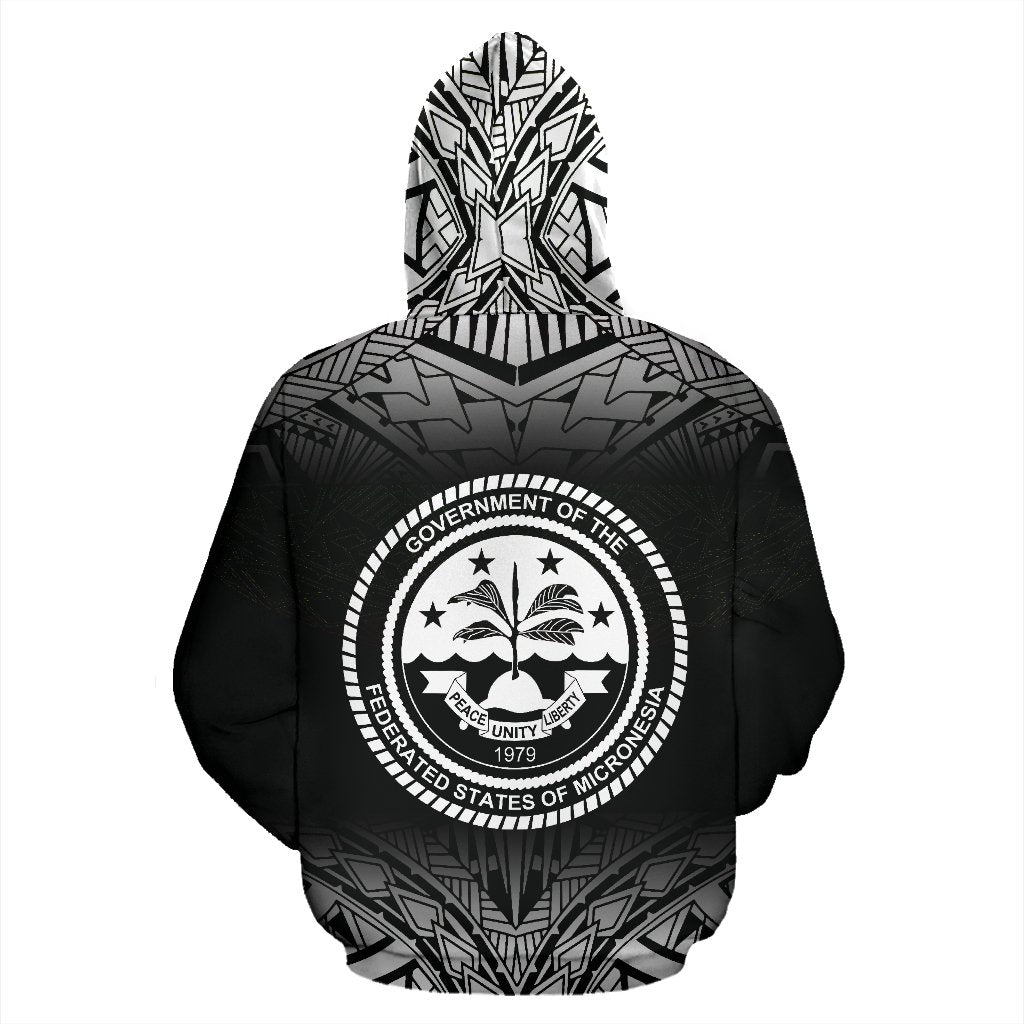 FSM All Over Custom Hoodie Micronesian Black Fog - Polynesian Pride