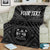Fiji Personalised Premium Blanket - Fiji Seal With Polynesian Tattoo Style ( Black) White - Polynesian Pride