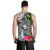 American Samoa Men's Tank Top White - Turtle Plumeria Banana Leaf - Polynesian Pride