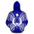 Pohnpei Polynesian All Over Zip up Hoodie Map Blue - Polynesian Pride