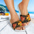 Wallis and Futuna Slide Sandals - Gold Plumeria - Polynesian Pride