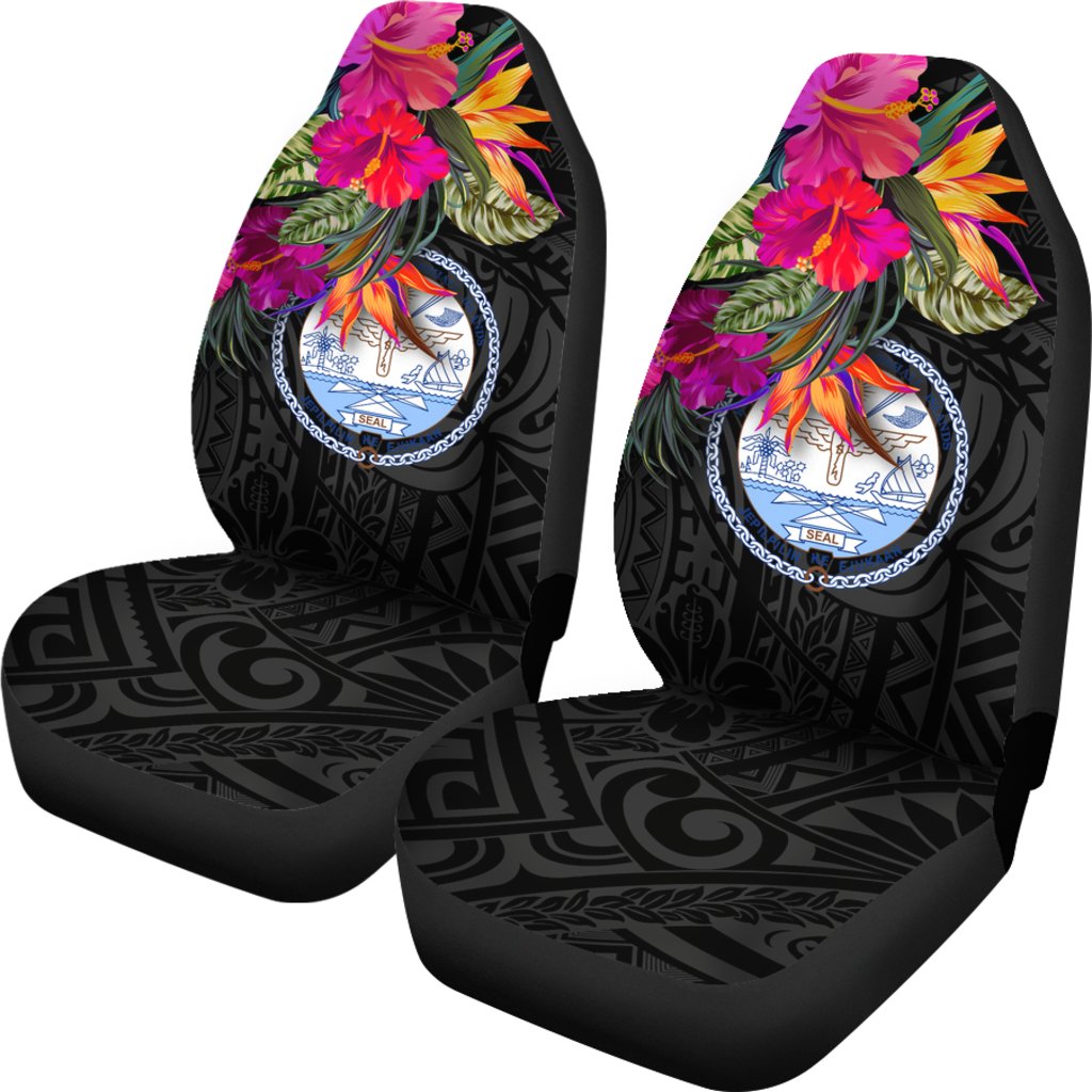 Marshall Islands Car Seat Covers - Hibiscus Polynesian Pattern - Polynesian Pride