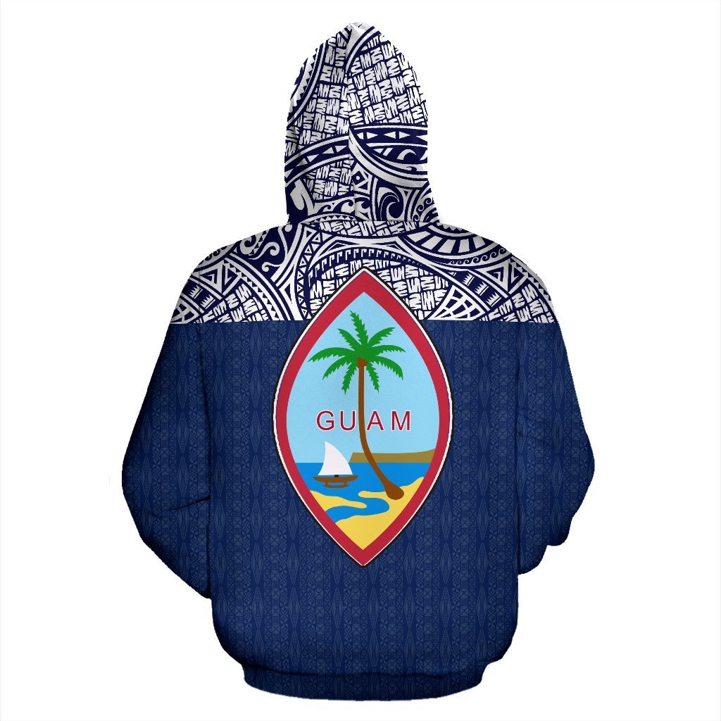 Guam All Over Zip up Hoodie Polynesian Hoodie Version - Polynesian Pride
