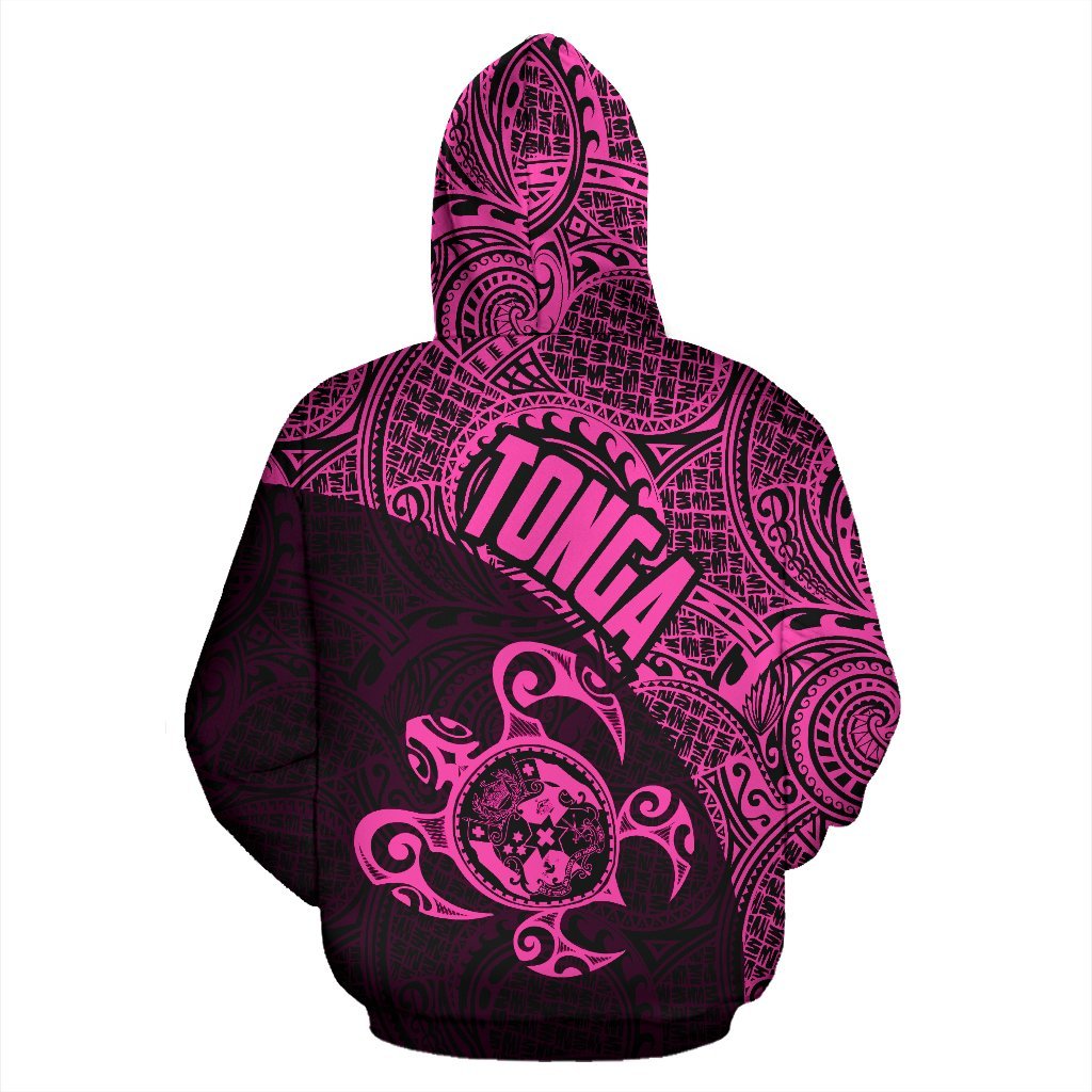 Tonga Hoodie Tonga Turtle Coat of Arms On Shell Polynesian Tattoo 020 - Polynesian Pride