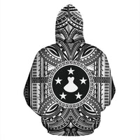 Austral Islands ll Over Hoodie ustral Islands Coat of rms Polynesian White Black - Polynesian Pride