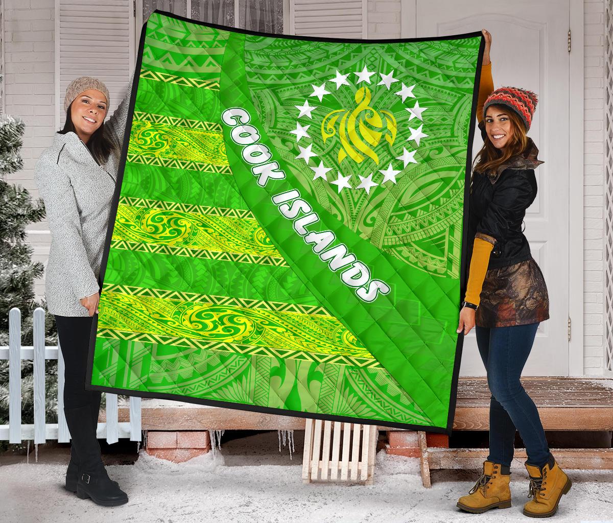 Cook Islands Premium Quilt Polynesian Victorian Vibes - Polynesian Pride