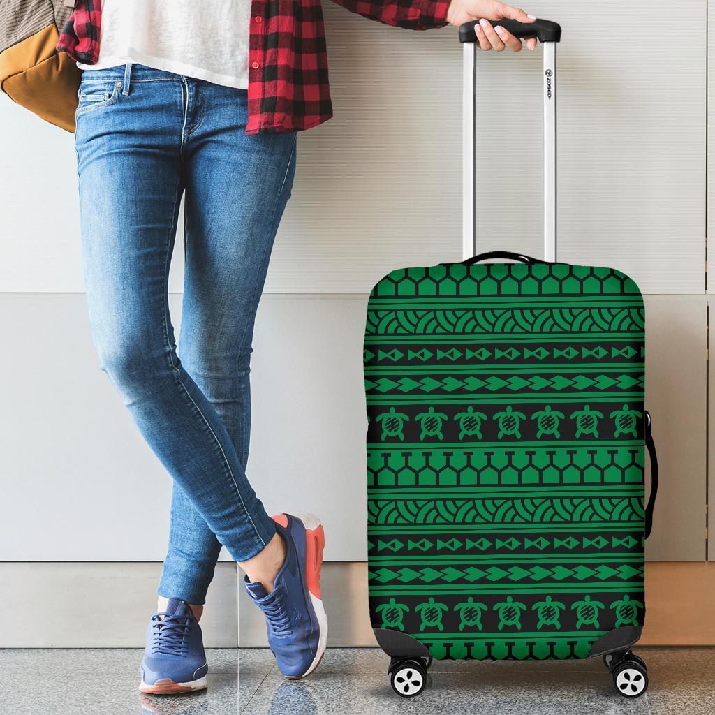 Polynesian Tattoo tribal Green Luggage Covers Green - Polynesian Pride