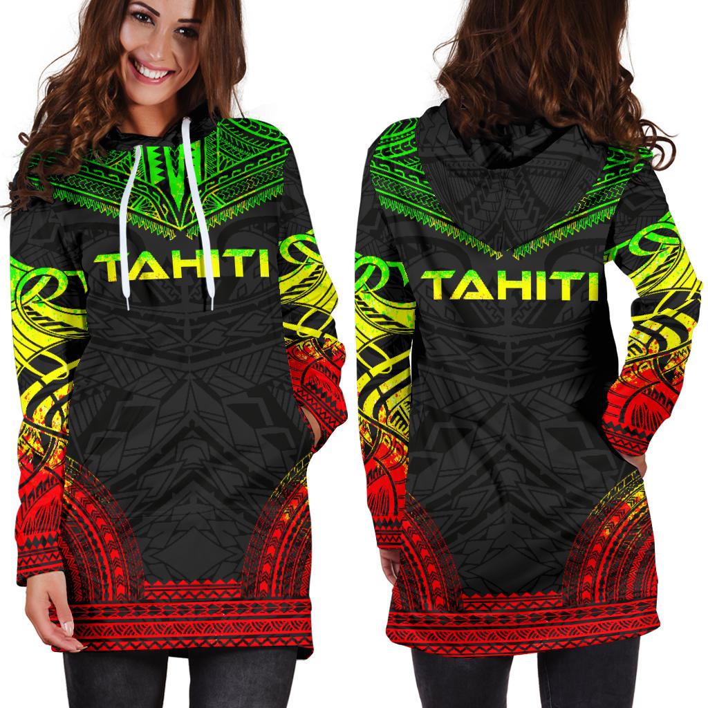 Tahiti Women's Hoodie Dress - Polynesian Reggae Chief - Polynesian Pride