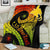 Papua New Guinea Personalised Premium Blanket - PNG Bird And Polynesian Decorative Pattern White - Polynesian Pride