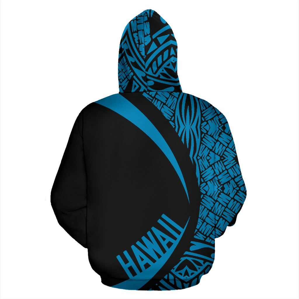 Hawaii Polynesian Hoodie Circle Style Bule - Polynesian Pride