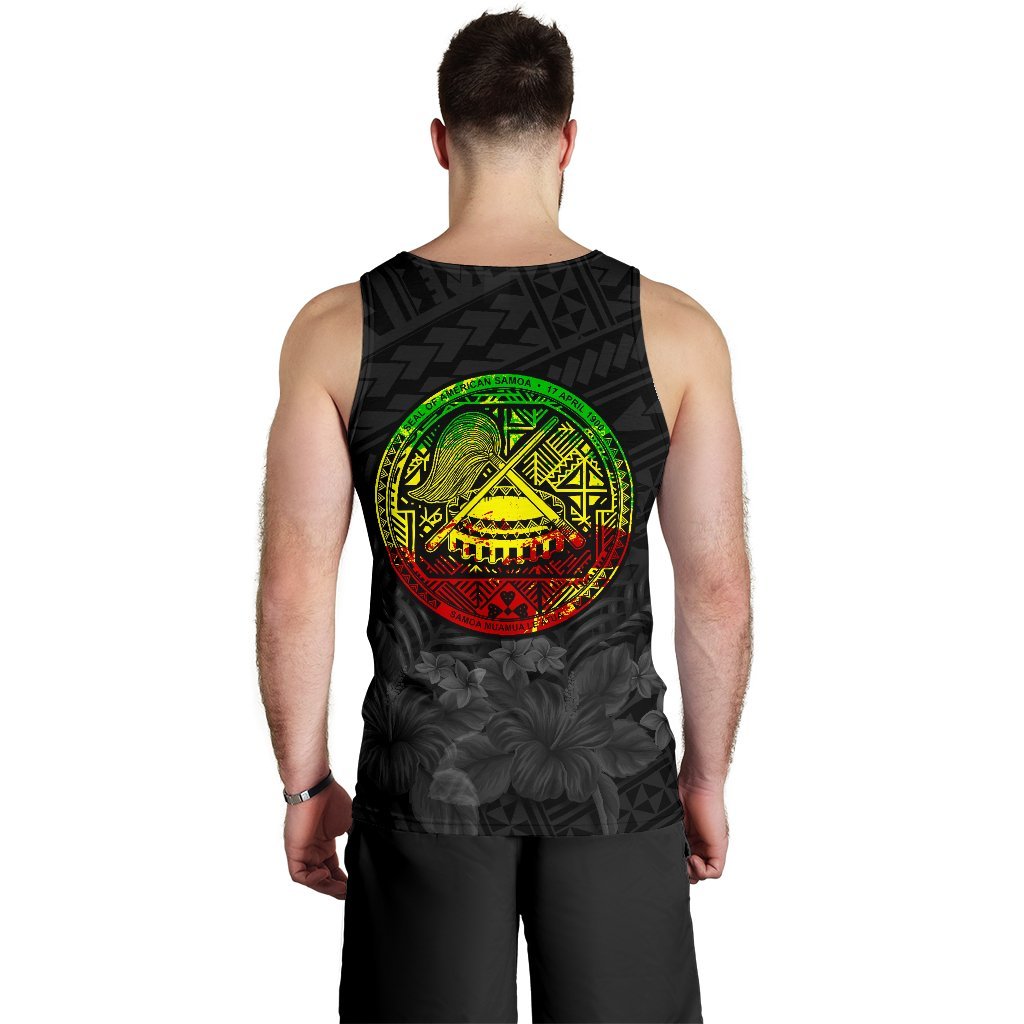American Samoa Eagle With Seal Men Tank Top Rasta - Polynesian Pride
