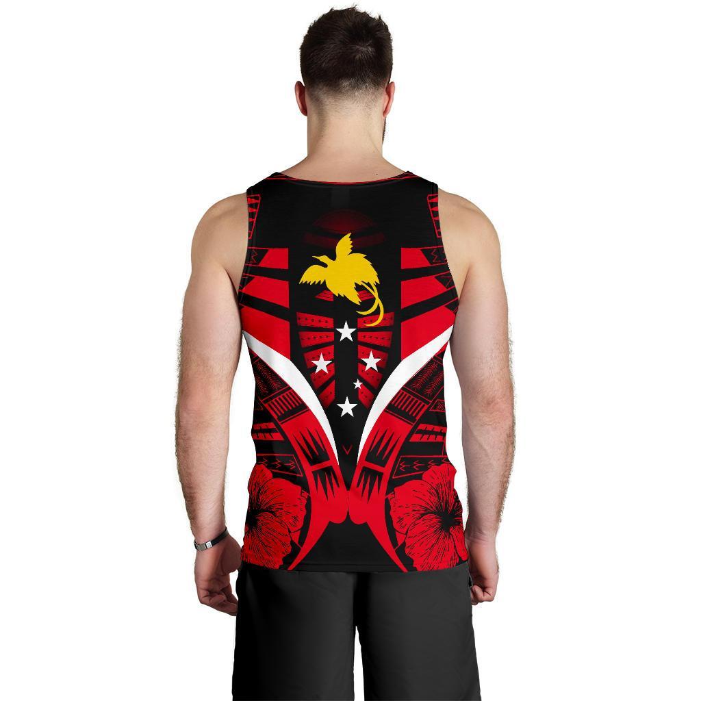 Papua New Guinea Tattoo Men Tank Top Hibiscus K9 - Polynesian Pride