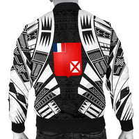 Wallis And Futuna Men Bomber Jackets - Polynesian Tattoo Black - Polynesian Pride