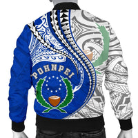 Pohnpei Men's Bomber Jacket Kanaloa Tatau - Polynesian Pride