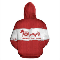 Tonga Hoodie Tonga Its Where My Story Begins Red - Polynesian Pride